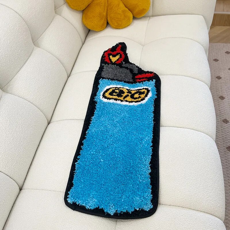 This Blue Bic Inspired Lighter Rug