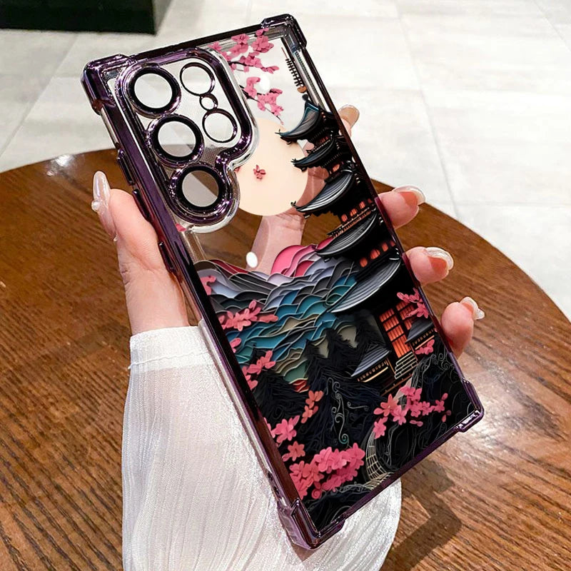 Japanese Castle Themed Phone Case for Assorted Samsung Galaxy
