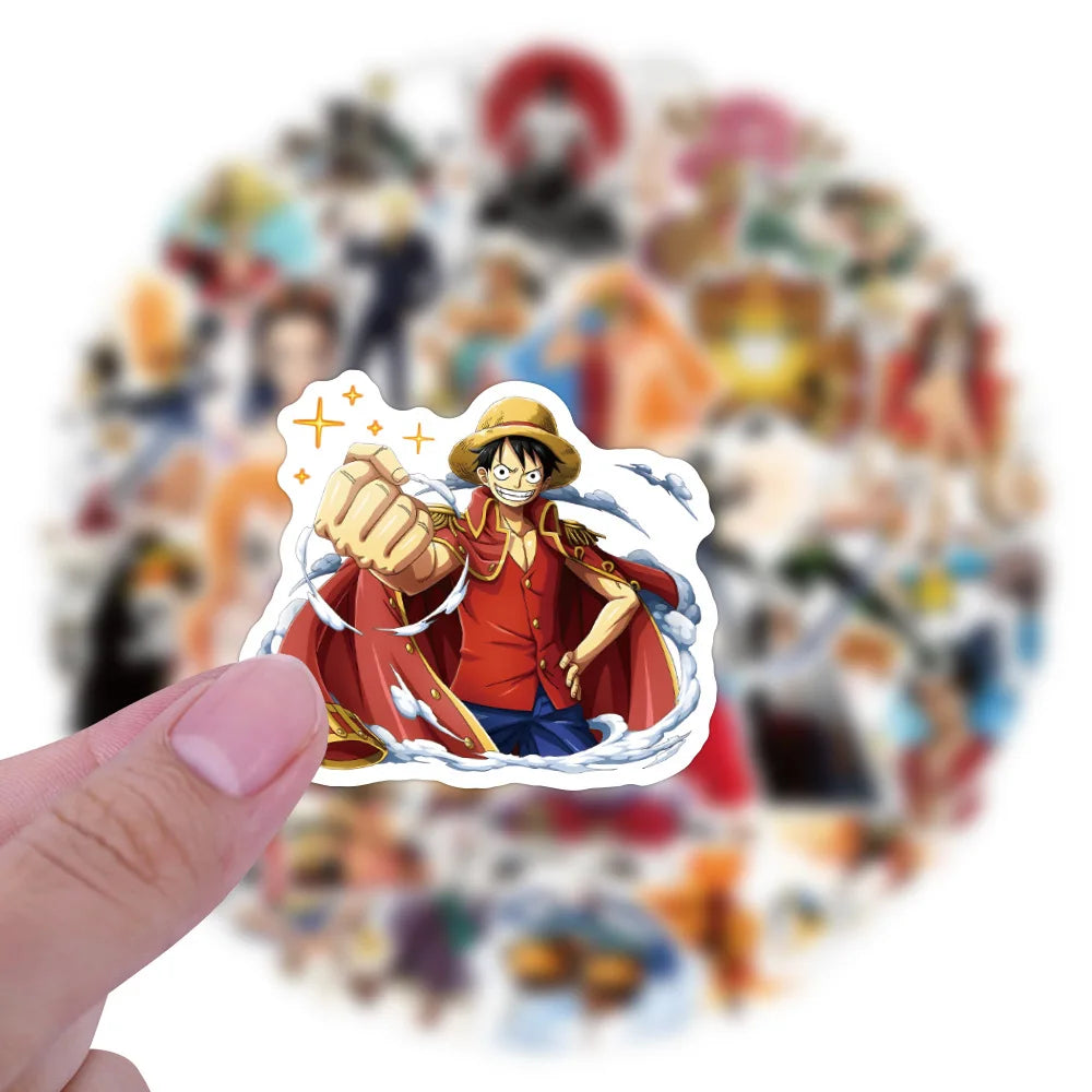 50 Sticker One Piece Themed Varied Character Anime Stickers