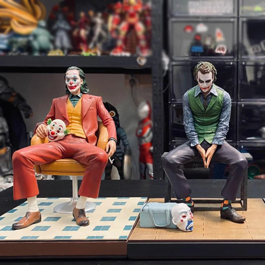 DC Inspired Joker and Harley Quinn Figurines
