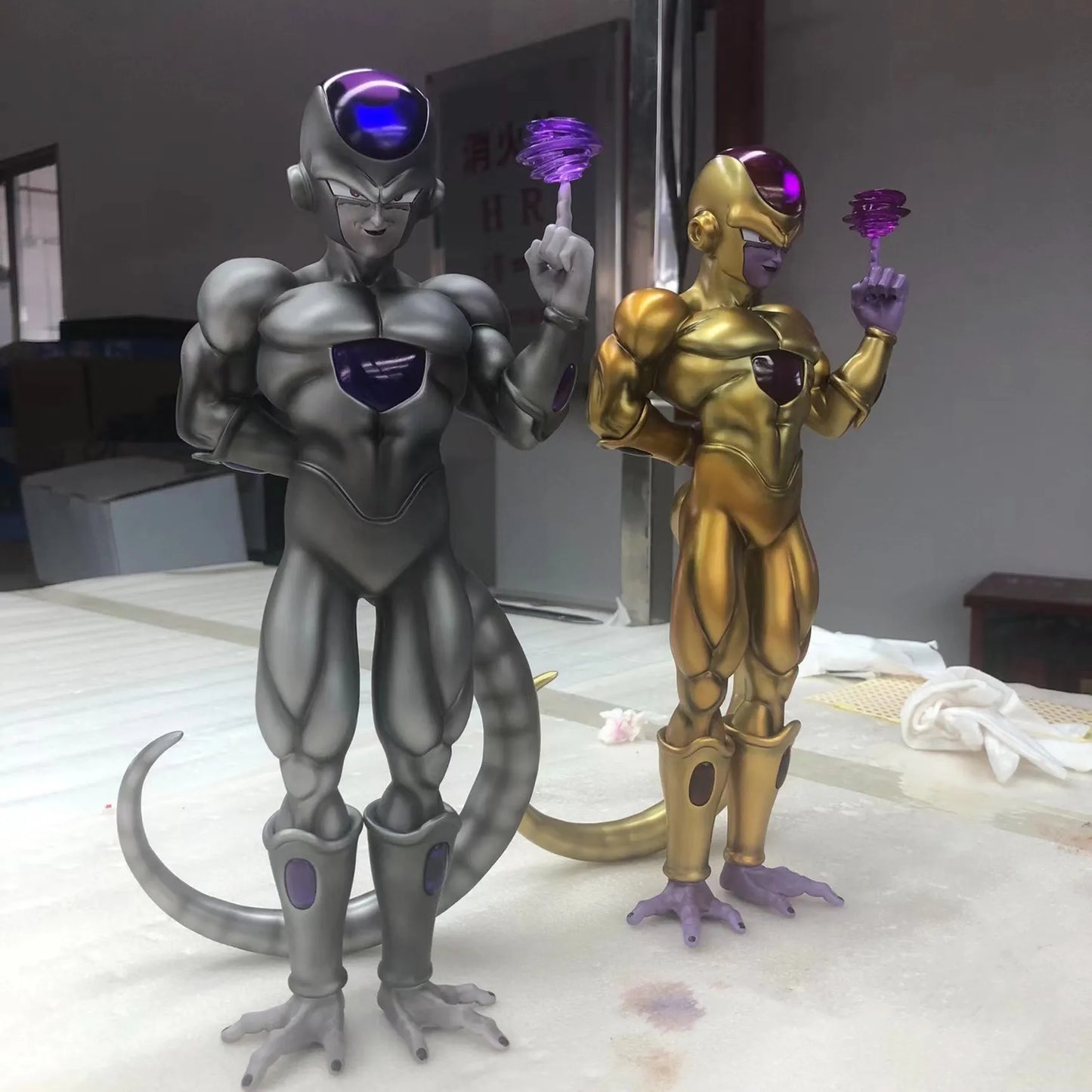 Dragon Ball Inspried Golden and Silver Frieza Action Statues