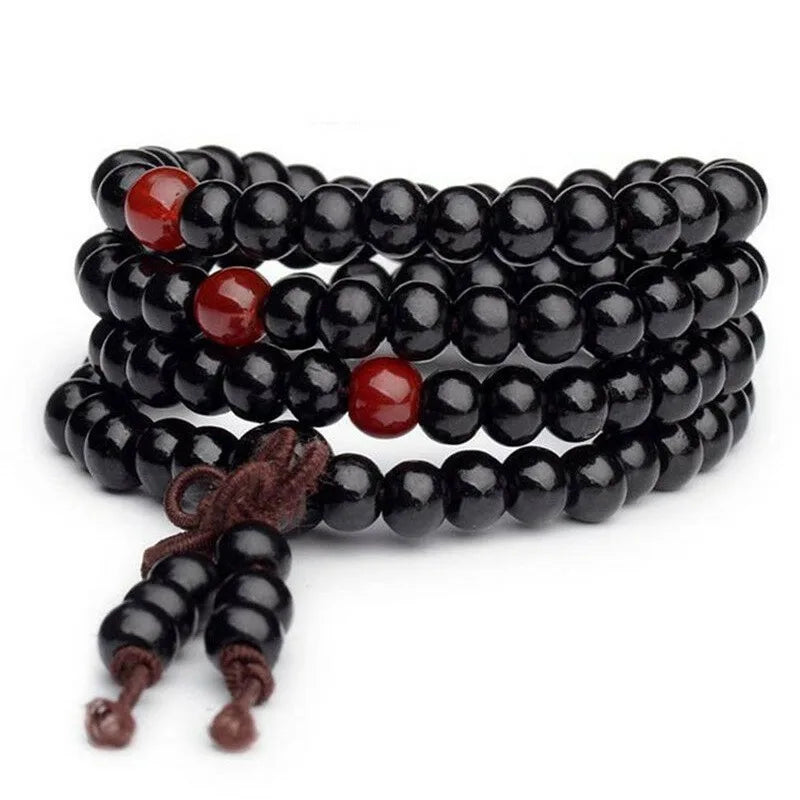 Natural Sandalwood Meditation Bead Bracelet