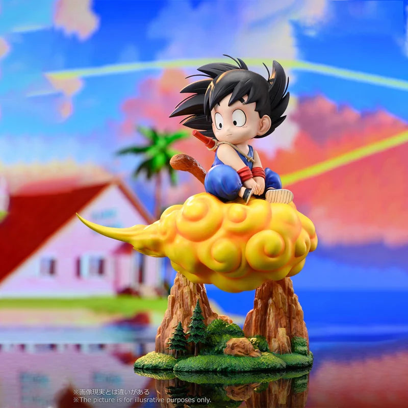 Dragon Ball Inspired Young Goku On Nimbus Statue