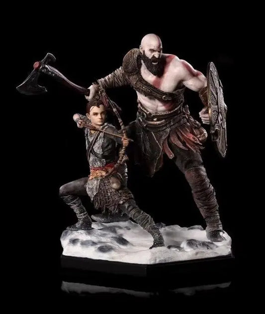 God Of War Themed Kratos and Atreus Action Statue