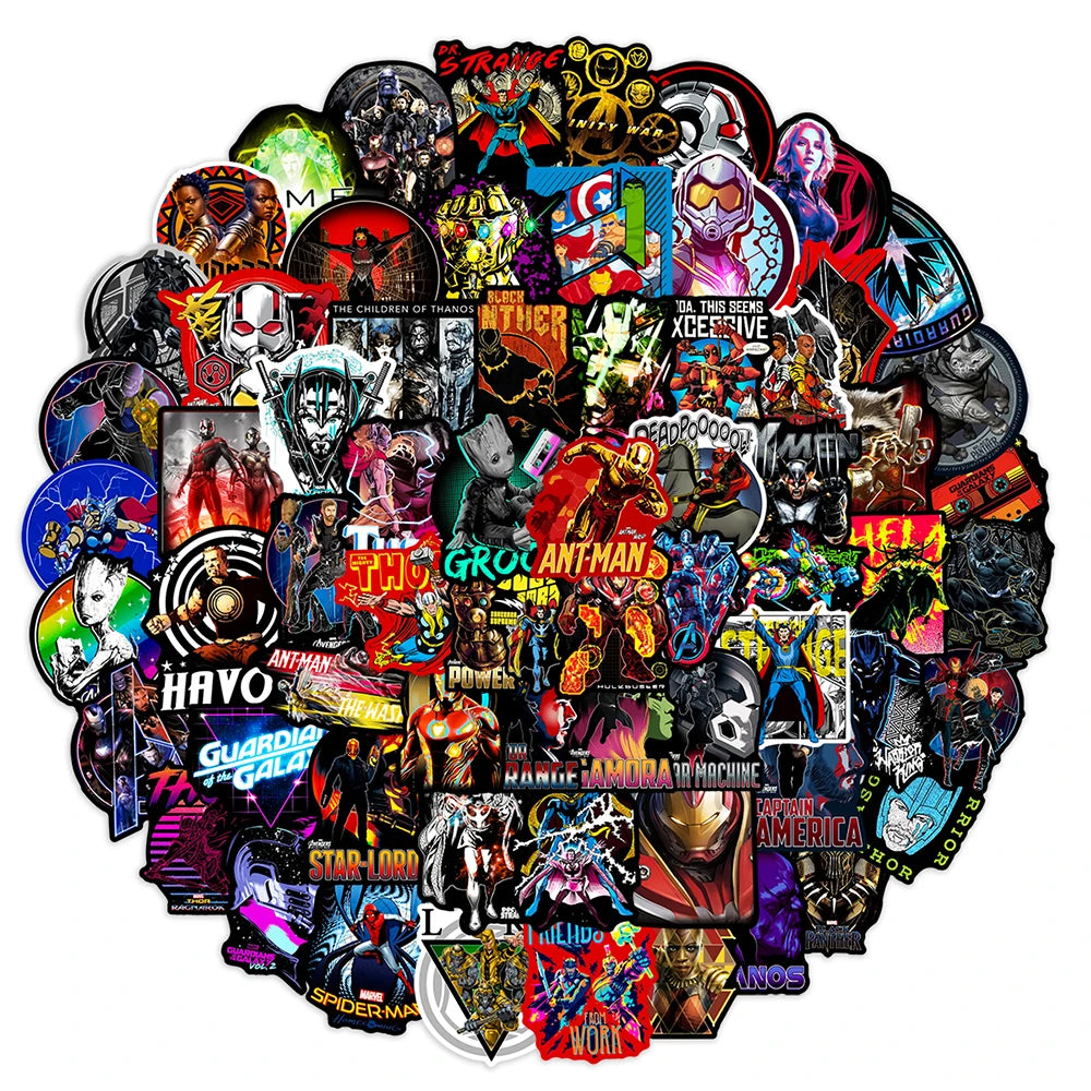 Assorted Marvel Themed Superhero Stickers