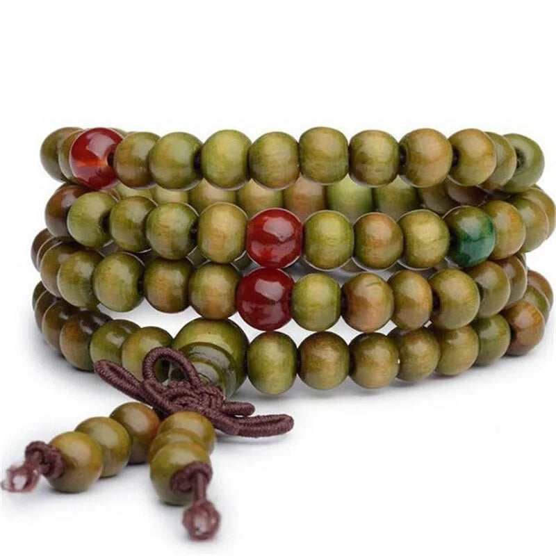 Natural Sandalwood Meditation Bead Bracelet