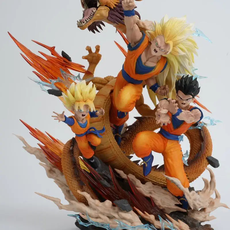 Dragon Ball Goku Gohan Goten Dragon Fist Explosion Anime Statue