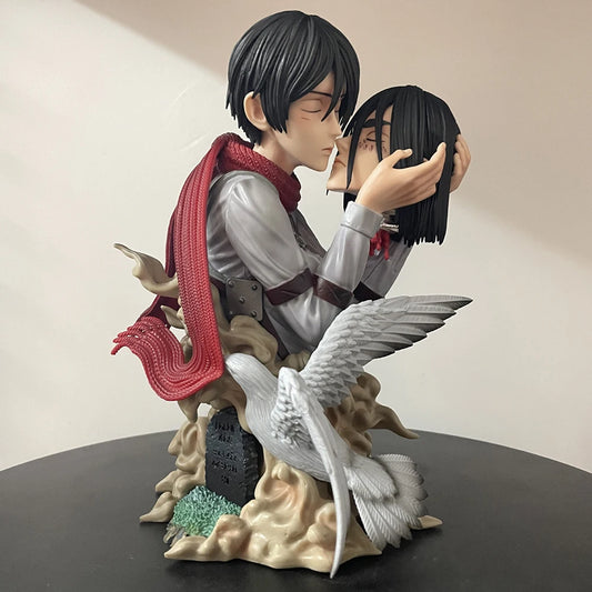 Attack on Titan Mikasa & Eren Final Kiss Statue