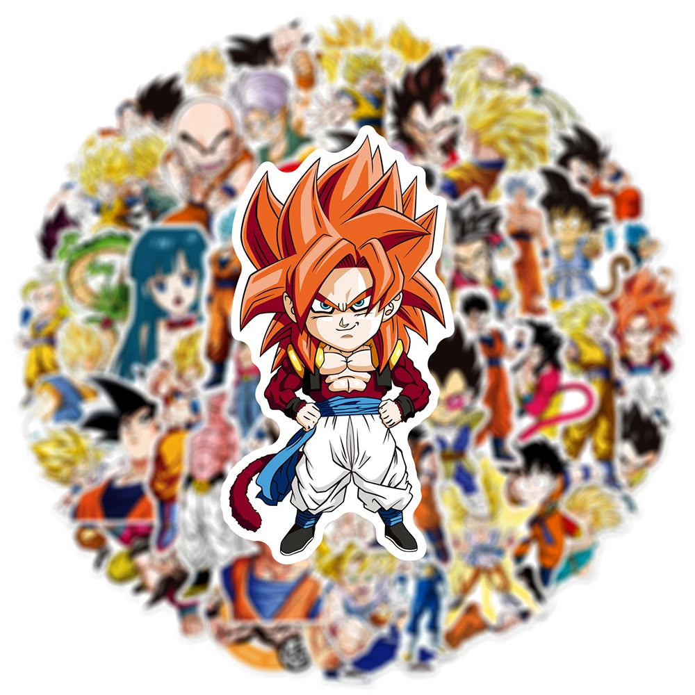 10/30/50PCS Dragon Ball Themed Anime Stickers