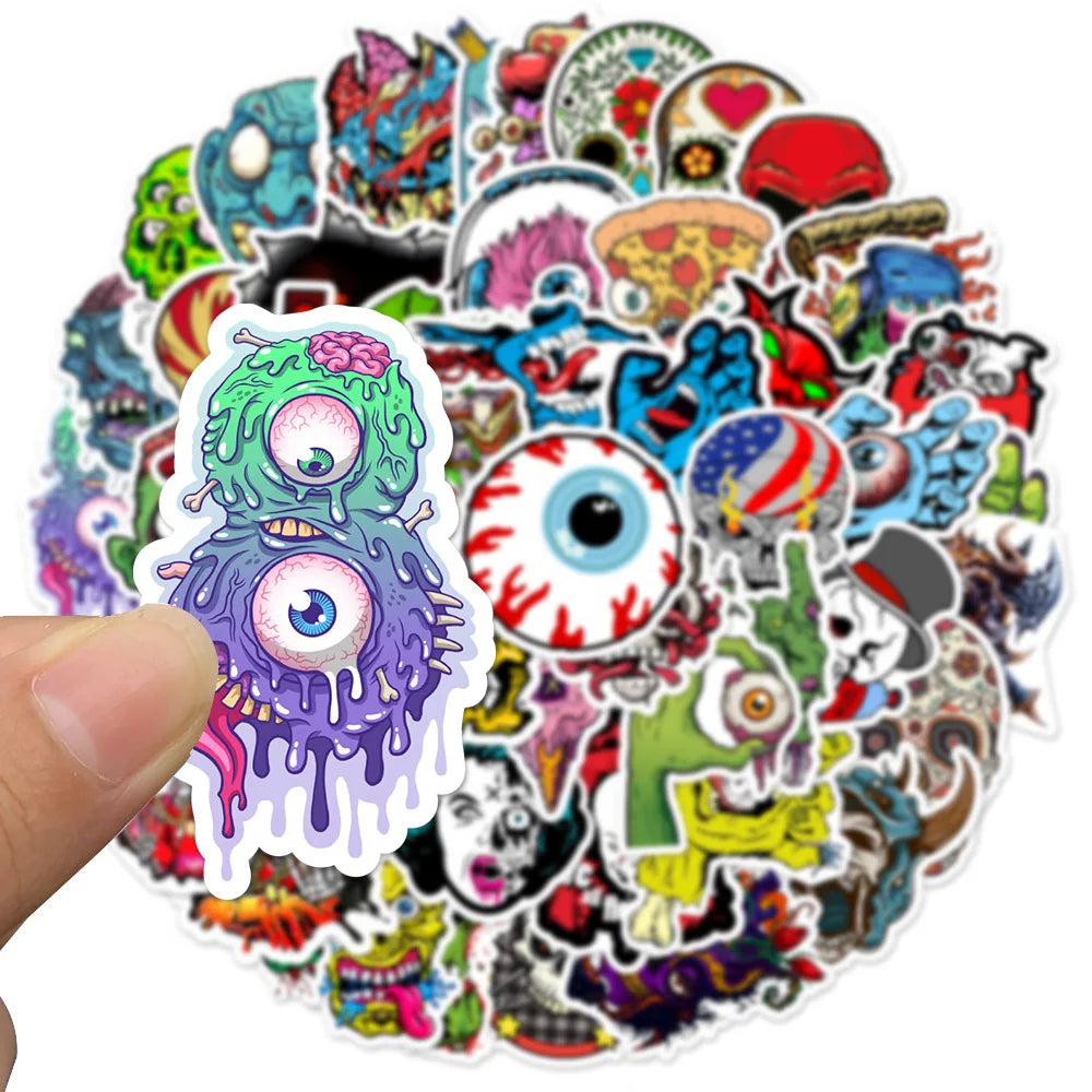 50Pcs Cool Horror Stickers