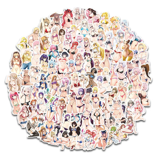 100pcs Sexy Girls Hentai Adult Stickers Pack