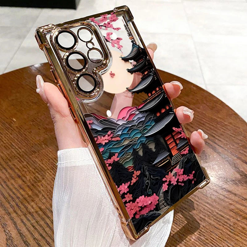 Japanese Castle Themed Phone Case for Assorted Samsung Galaxy