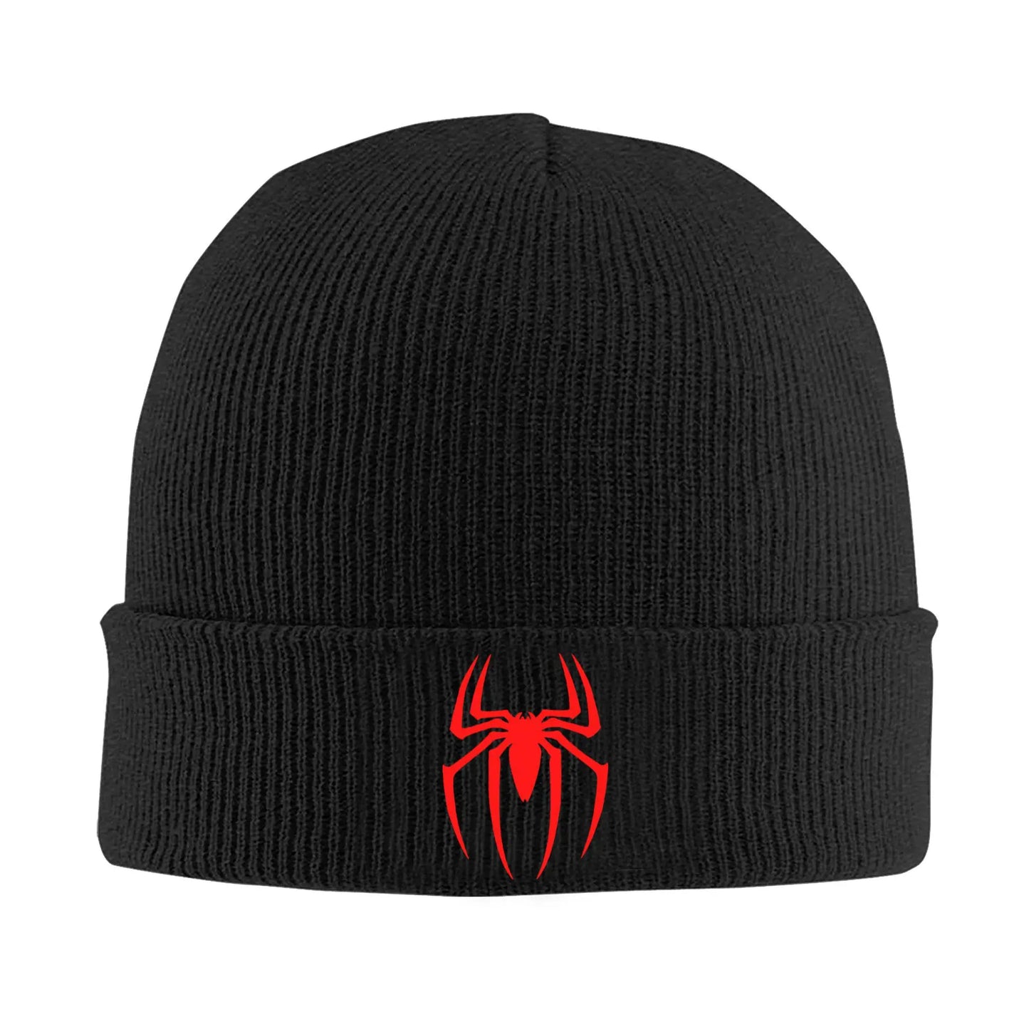 Spiderman Symbol Knitted Beanie Hat