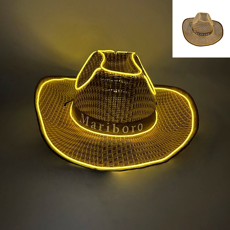 Glowing LED Cowboy & Cowgirl Hats