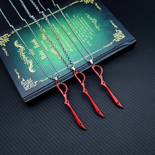 KILL La KILL Inspired Matoi Ryuko Red Scissor Blade Necklace