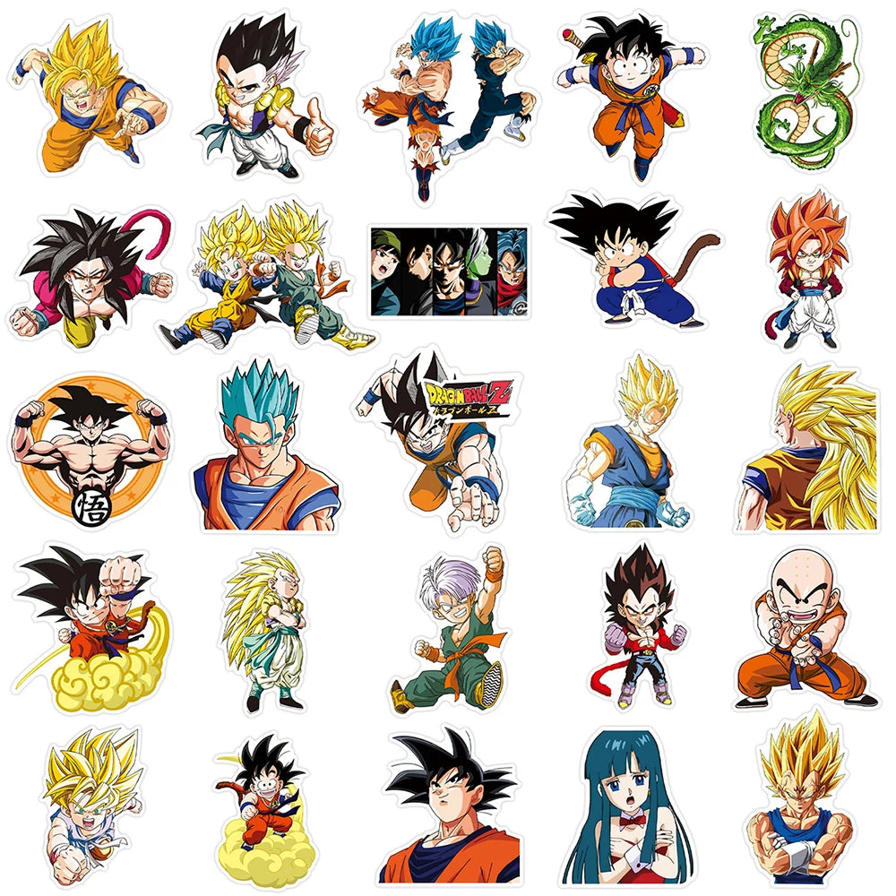 10/30/50PCS Dragon Ball Themed Anime Stickers