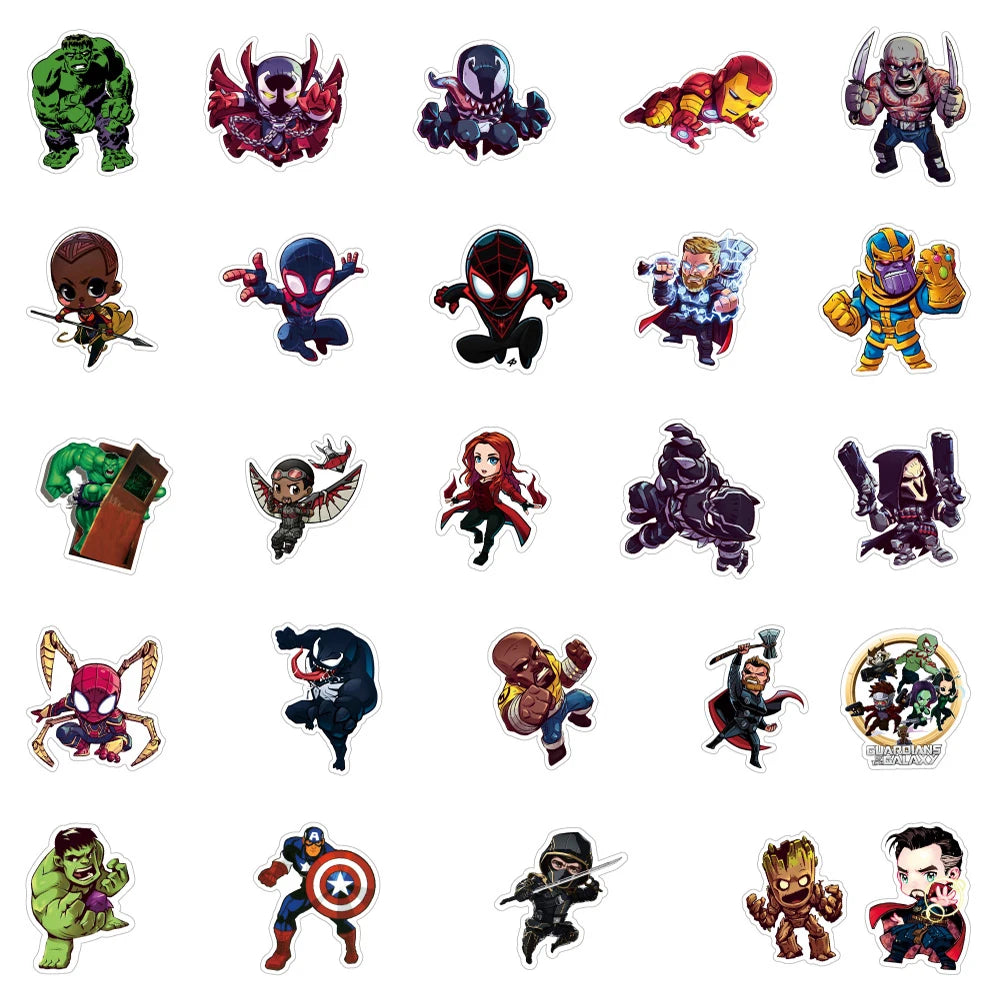 Marvel Inspired Cool Super Chibi Stickers