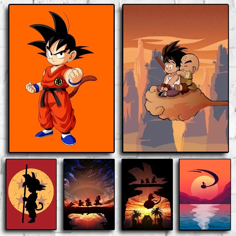 DBZ Goku Inspired Art Prints