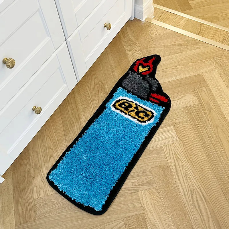 This Blue Bic Inspired Lighter Rug
