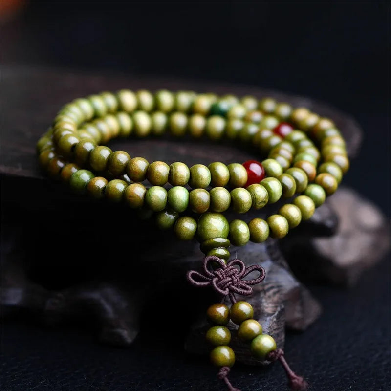 Natural Sandalwood Meditation Bead Bracelet