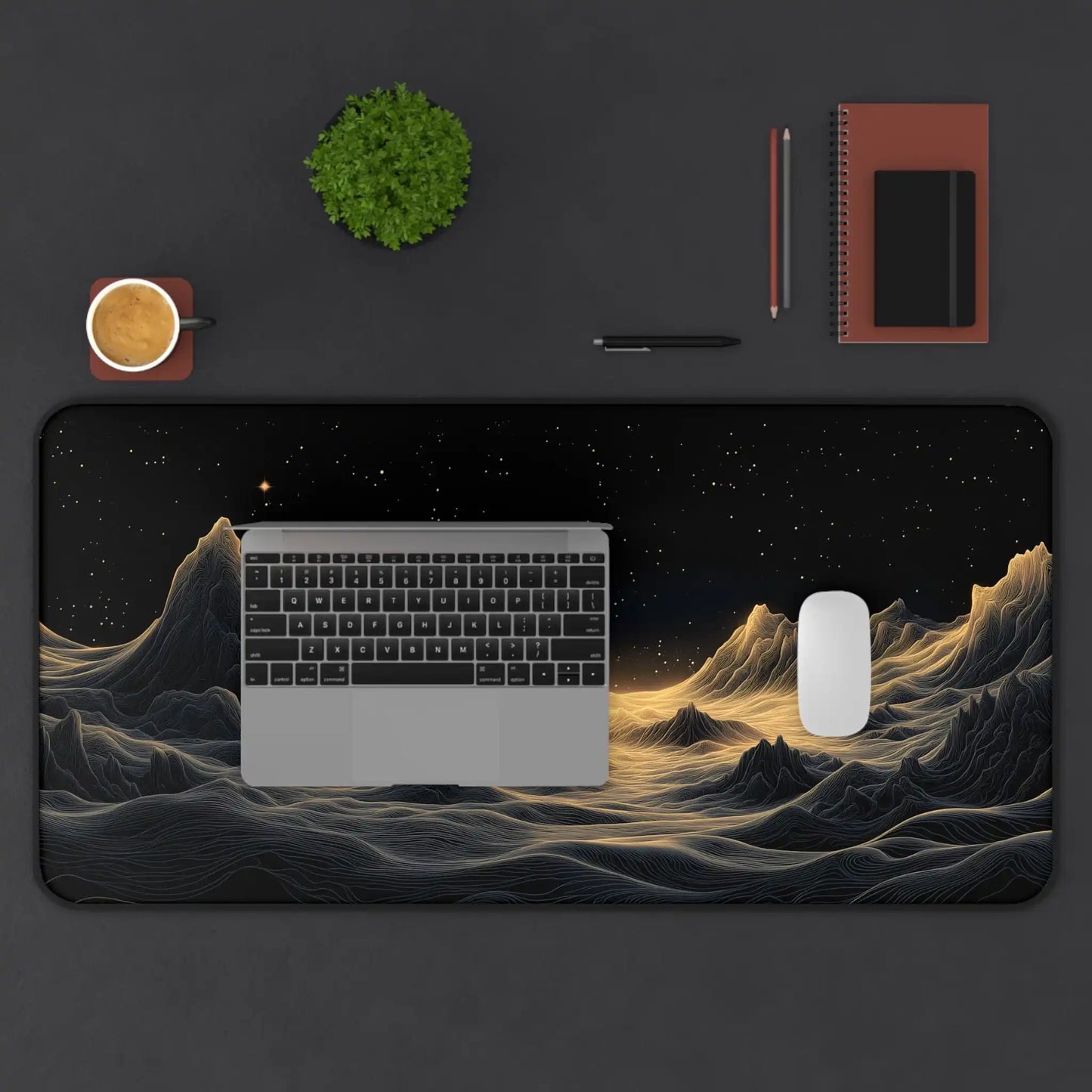 Ethereal Moon Landscape Desk Mousepad