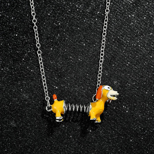 Slinky Dog Pendant Necklace