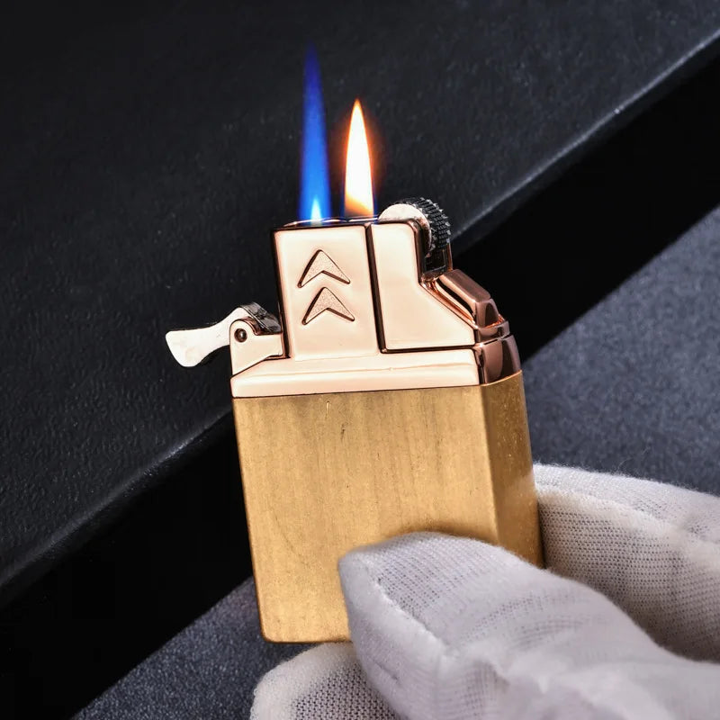 Cool Dual Flame Metal Gas Lighter