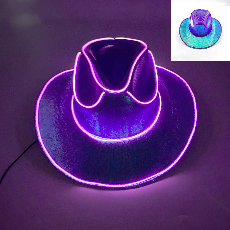 Glowing LED Cowboy & Cowgirl Hats