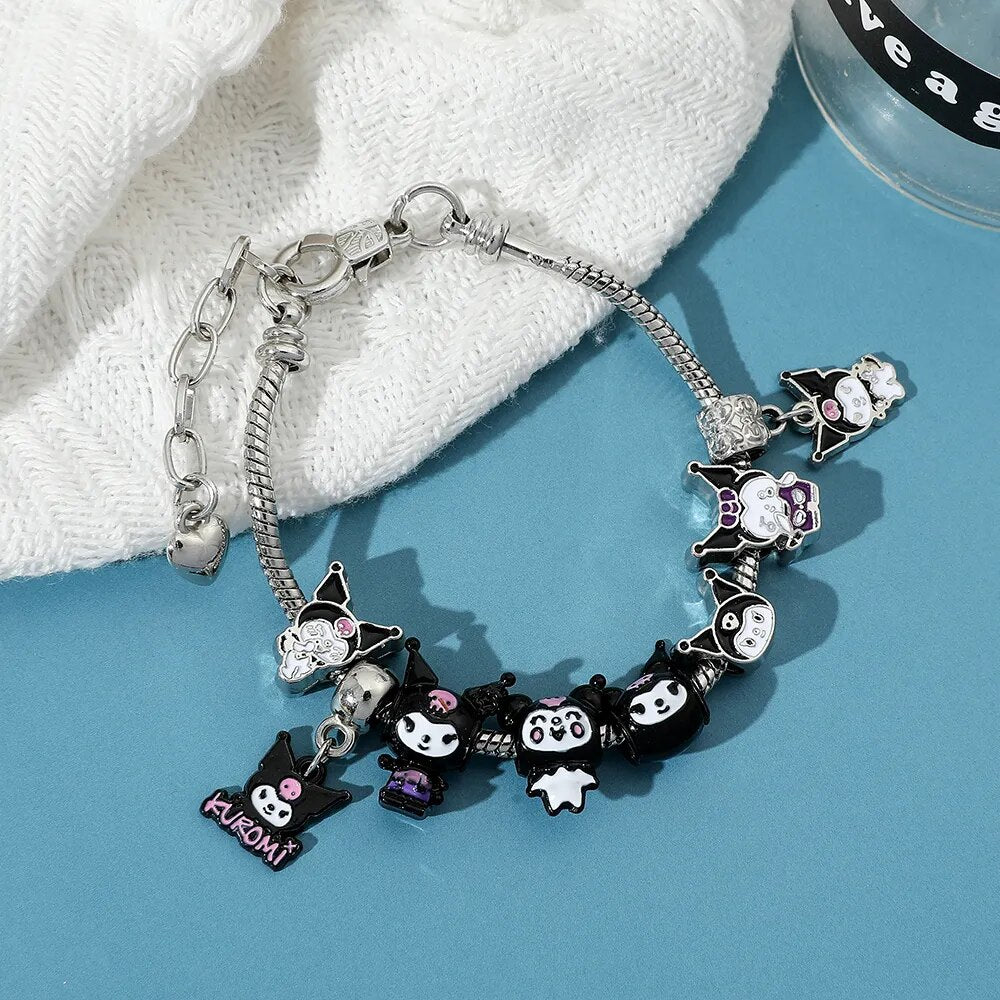 Cute Cartoon Multi-Charmed Customizable Bangle Bracelets