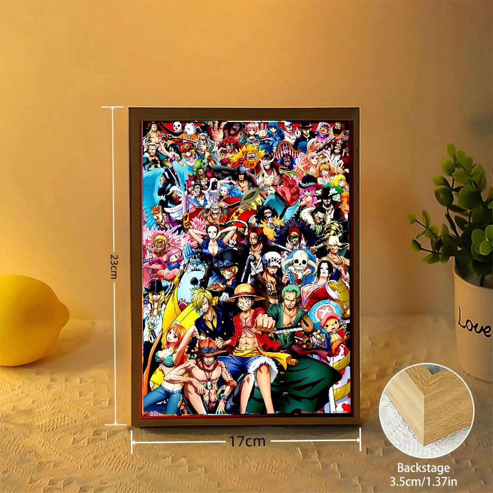 Anime Figure One Piece Night Light Poster