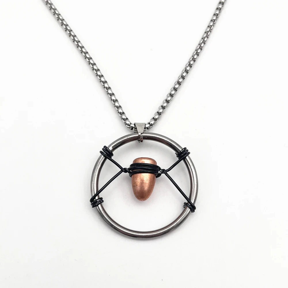 Cyberpunk Themed Metal Retro Bullet Pendant Necklace