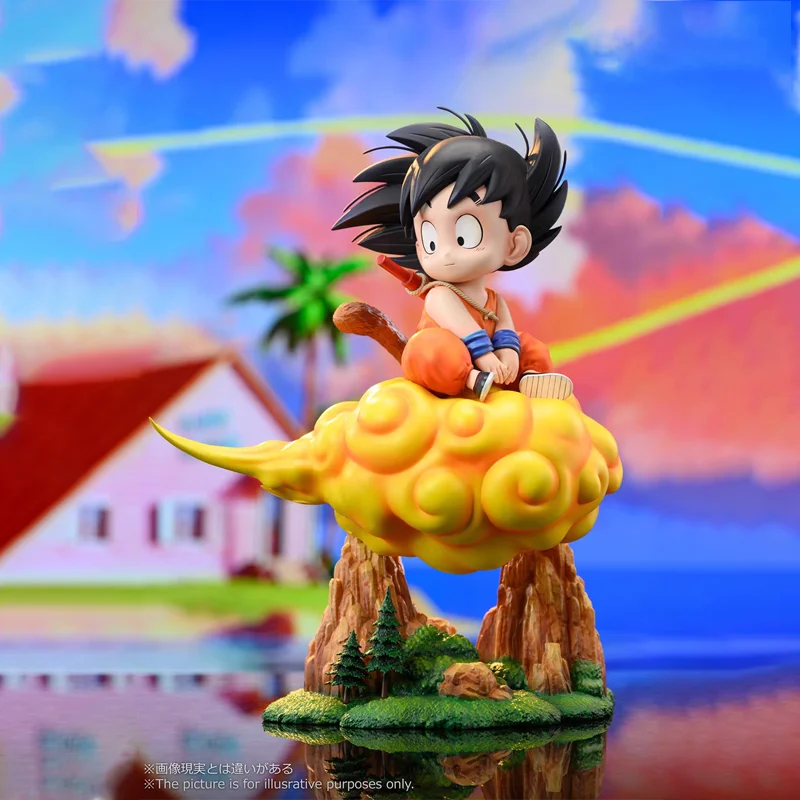 Dragon Ball Inspired Young Goku On Nimbus Statue
