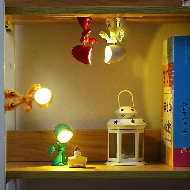 Mini Cool Robot Table Lamps