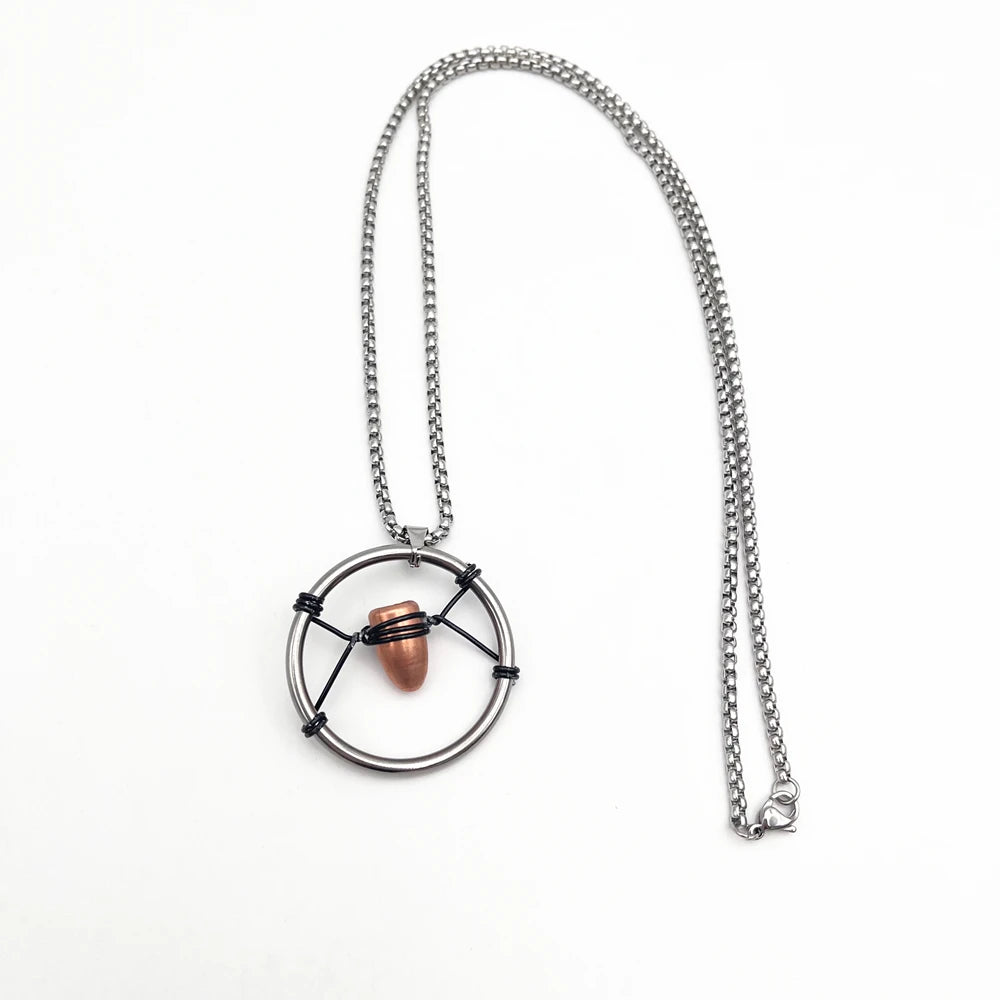 Cyberpunk Themed Metal Retro Bullet Pendant Necklace