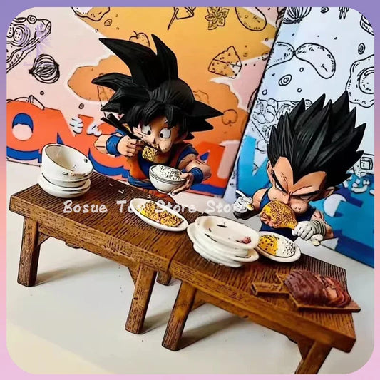 Dragon Ball Z Anime Themed Vegeta & Goku Eating Statues