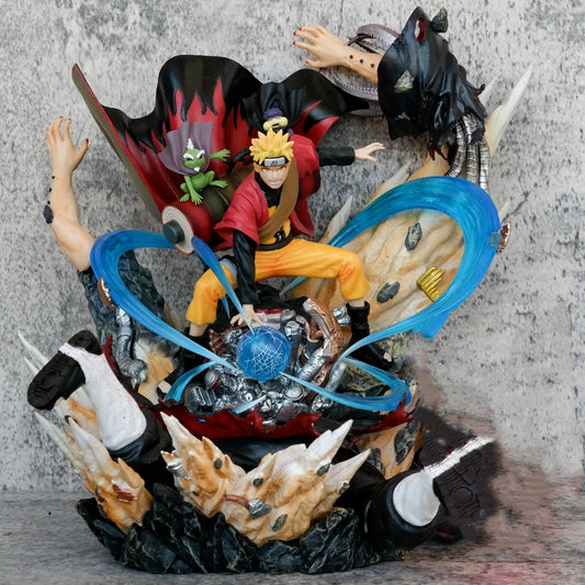 Anime Naruto Uzumaki Sennin Mode Rasengan Attack Statue