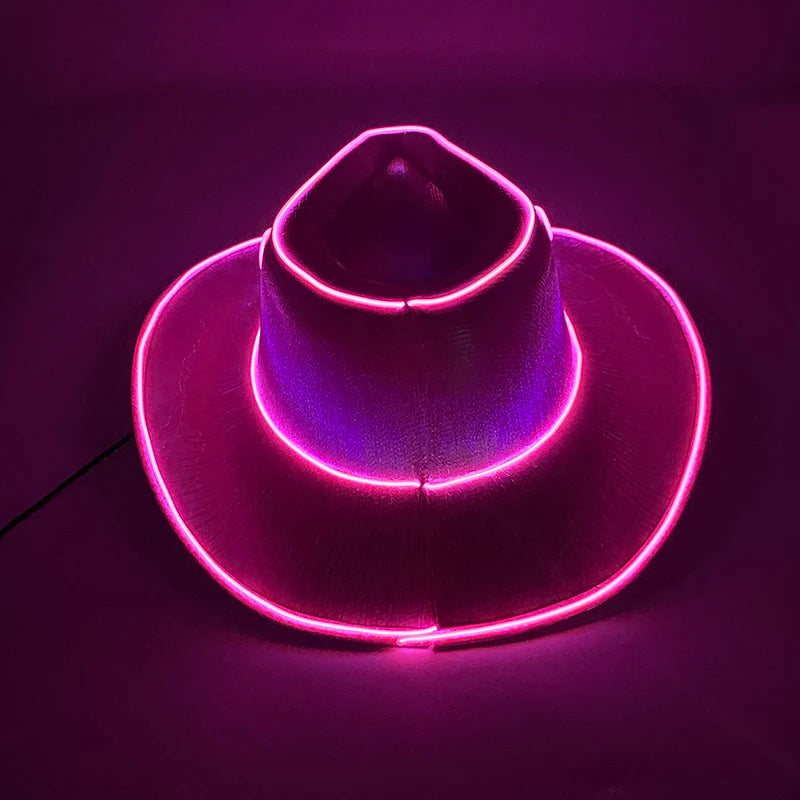 Glowing LED Cowboy & Cowgirl Hats