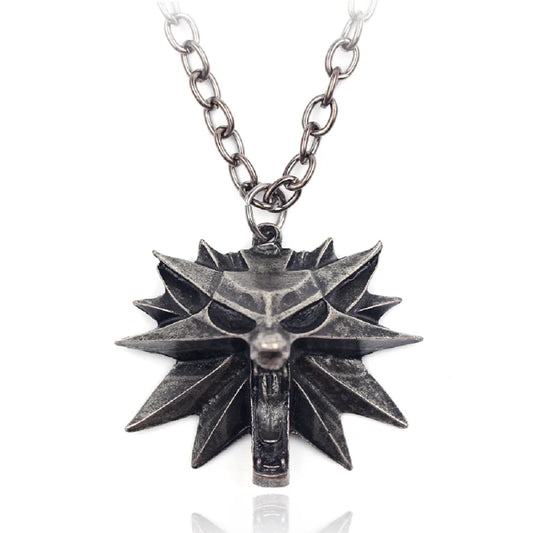 The Witcher 3 Geralt Wolf Head Pendant Necklace