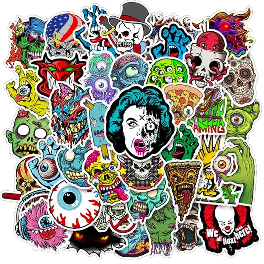 50Pcs Cool Horror Stickers