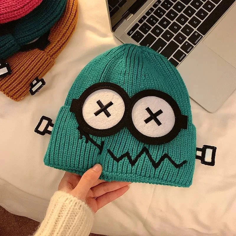 Robot Crashed Cartoon Themed Winter Beanie