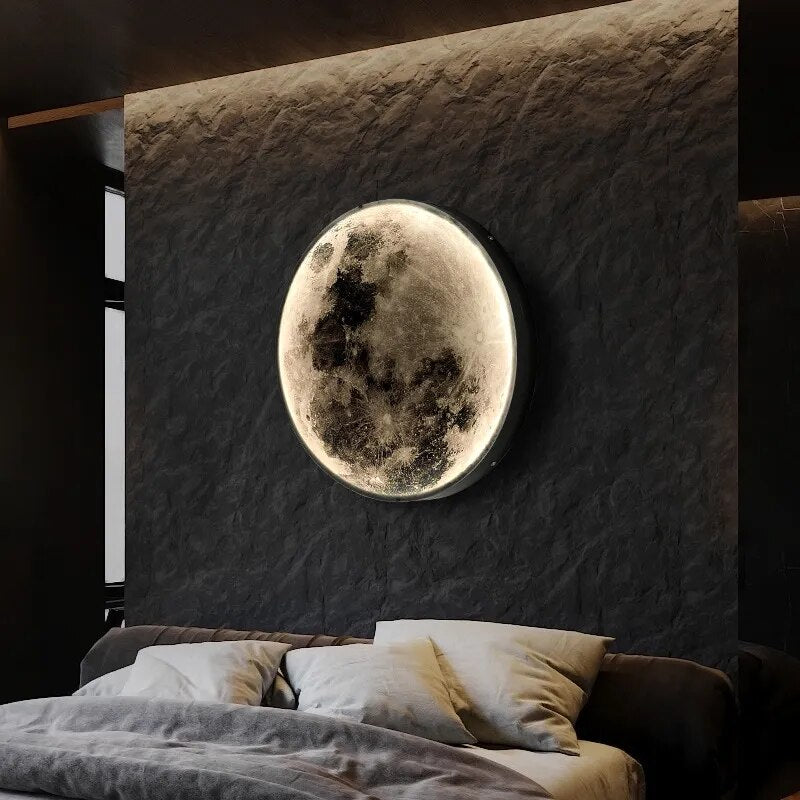 Luxury LED Moon Themed Wall Lamp