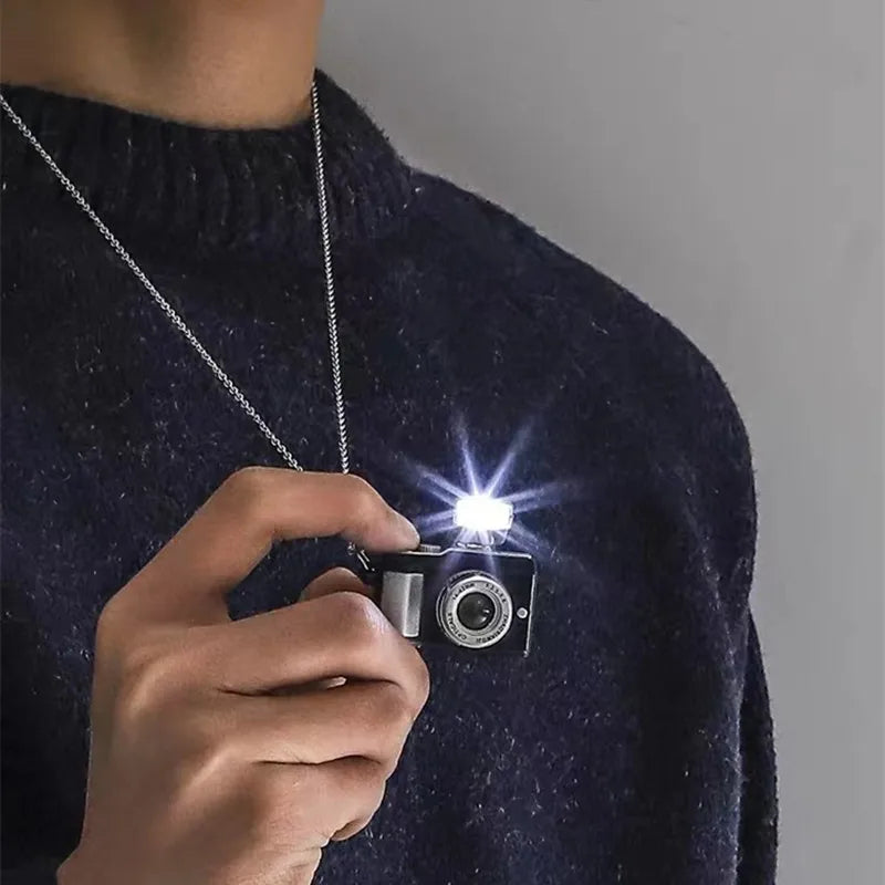 Fashion Flash Light Camera Necklace