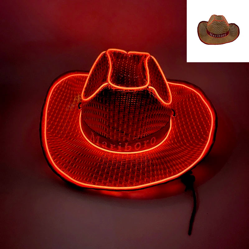 Glowing LED Cowboy & Cowgirl Hats