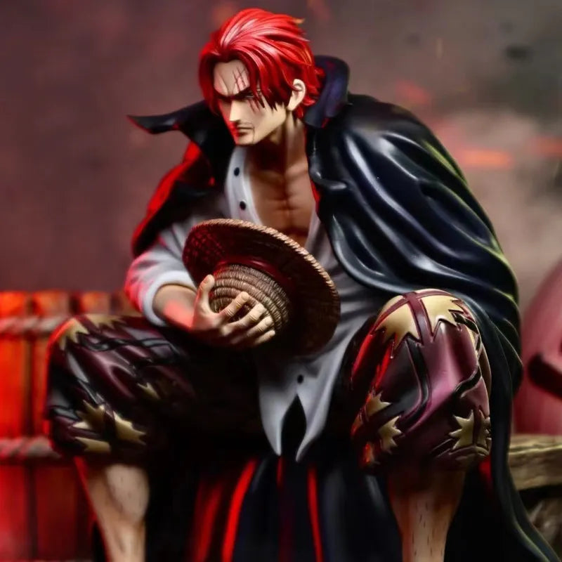 One Piece Inspired Red Hair Shanks Anime Statue