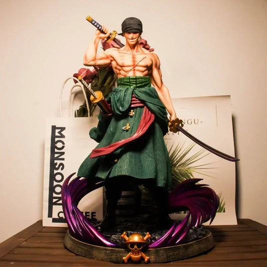 Anime One Piece Zoro Themed Action Statue